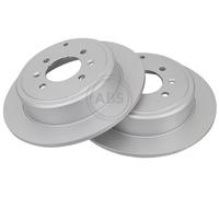 ABS 16647 Rear Brake Discs Pair 290mm Solid Fits Peugeot 406 1618861380