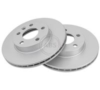 ABS 16657 Front Brake Discs Pair 280mm Vented Fits VW Transporter 701615301F