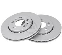 ABS 16880 Front Brake Discs Pair 256mm Vented Fits Audi Seat Skoda VW A1 A2 A3