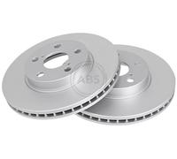 ABS 16892 Front Brake Discs Pair 260mm Vented Fits Toyota Avensis Corona