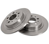 ABS 16907 Rear Brake Discs Pair 277mm Solid Fits Volvo S90 272301