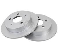 ABS 16917 Rear Brake Discs Pair 278mm Solid Fits Chevrolet Opel Pontiac Vauxhall