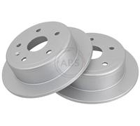 ABS 16925 Rear Brake Discs Pair 258mm Solid Fits Daewoo Leganza 96219485