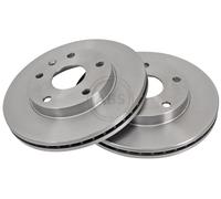 ABS 16926 Front Brake Discs Pair 256mm Vented Fits Daewoo Leganza 96238673