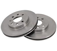 ABS 16927 Front Brake Discs Pair 256mm Vented Fits Chevrolet Daewoo Musso Nubira