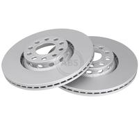 ABS All Brake Systems Brake Disc 16930 2x Vented for Audi Seat Skoda VW