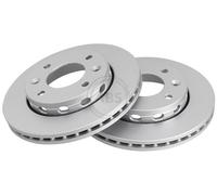 ABS 16936 Front Brake Discs Pair 258mm Vented Fits Kia Carens Clarus