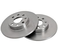 ABS 16951 Front Brake Discs Pair 256mm Solid Fits Opel Astra 569058