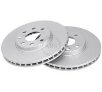 ABS 16952 Front Brake Discs Pair 256mm Vented Fits Chevrolet Opel Vauxhall Astra