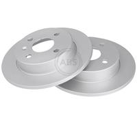 ABS 16954 Rear Brake Discs Pair 240mm Solid Fits Chevrolet Opel Vauxhall Astra G