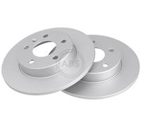 ABS 16955 Rear Brake Discs Pair 264mm Solid Fits Chevrolet Opel Vauxhall Astra H