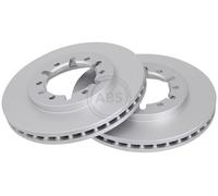 ABS 16991 Front Brake Discs Pair 260mm Vented Fits Nissan Navara Np300
