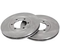 ABS 17021 Front Brake Discs Pair 256mm Vented Fits Kia K2700 0K71E-33-251