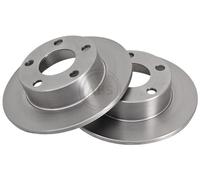 ABS 17056 Rear Brake Discs Pair 245mm Solid Fits Audi A6 4B0615601