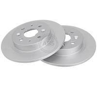 ABS 17065 Rear Brake Discs Pair 261mm Solid Fits Kia Cerato Sephia Shuma