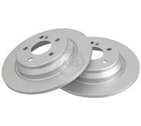 ABS 17112 Rear Brake Discs Pair 300mm Solid Fits Mercedes S-Class 2204230112