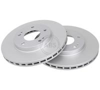 ABS 17125 Front Brake Discs Pair 276mm Vented Fits Mitsubishi Lancer MR307375