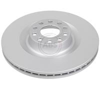 ABS 17241 Front Brake Discs Pair 345mm Vented Fits Audi A8 4D0615301B