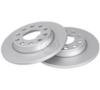ABS 17333 Rear Brake Discs Pair 255mm Solid Fits Audi Seat A4 Exeo 8E0615601D