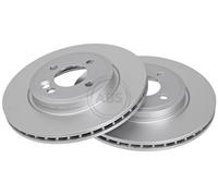 ABS 17349 Front Brake Discs Pair 276mm Vented Fits MINI 34111502891