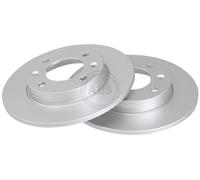 ABS 17357 Rear Brake Discs Pair 247mm Solid Fits Citroën Fengshen Peugeot 1007