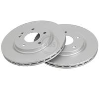 ABS 17365 Front Brake Discs Pair 276mm Vented Fits Mercedes A-Class 1684210612