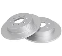 ABS 17377 Rear Brake Discs Pair 260mm Solid Fits Honda Civic 42510-S6D-E00