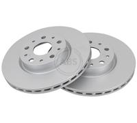 ABS 17387 Rear Brake Discs Pair 281mm Vented Fits Lancia Thesis 46469907