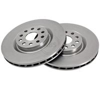 ABS 17388 Front Brake Discs Pair 305mm Vented Fits Lancia Thesis 46776750