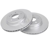 ABS 17401 Rear Brake Discs Pair 300mm Vented Fits Chrysler Mercedes C-Class Clk