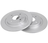 ABS 17415 Rear Brake Discs Pair 280mm Solid Fits Ford Focus 2M5V2A315AA