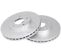 ABS All Brake Systems Original Brake Disc 17438 Vented Front Set 2x for Nissan