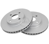 ABS 17453 Front Brake Discs Pair 255mm Vented Fits Byd Toyota Corolla F3