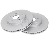 ABS 17460 Front Brake Discs Pair 296mm Vented Fits Lexus Toyota Alphard Avalon