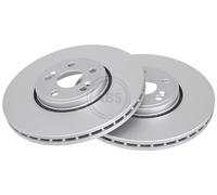 ABS 17506 Front Brake Discs Pair 324mm Vented Fits Renault Espace Vel Satis