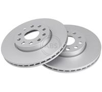 ABS 17521 Front Brake Discs Pair 288mm Vented Fits Audi Cupra Ford Seat Skoda VW
