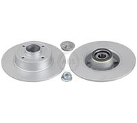 ABS 17542C Rear Brake Discs Pair 240mm Solid Fits Renault Clio Megane Modus Wind