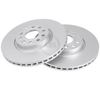 ABS 17558 Front Brake Discs Pair 312mm Vented Fits Audi Cupra Seat Skoda VW A1