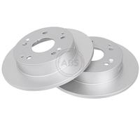 ABS 17561 Rear Brake Discs Pair 260mm Solid Fits Honda Civic 42510-S5T-E00