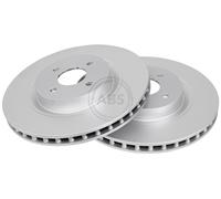 ABS 17575 Front Brake Discs Pair 324mm Vented Fits Ford Focus 1134864