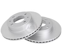 ABS 17576 Front Brake Discs Pair 234mm Vented Fits Hyundai Atos 51712-02550