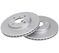 ABS 17588 Front Brake Discs Pair 252mm Vented Fits Opel Suzuki Vauxhall Agila