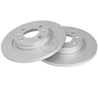 ABS 17619 Front Brake Discs Pair 259mm Solid Fits Dacia Renault Smart Fortwo