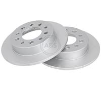 ABS 17641 Rear Brake Discs Pair 258mm Solid Fits Hyundai Tiburon 58411-2C000