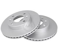 ABS 17643 Front Brake Discs Pair 241mm Vented Fits Hyundai Kia I10 Picanto