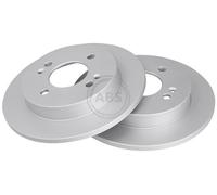 2x Brake disc solid 17656 A.B.S. for KIA HYUNDAI