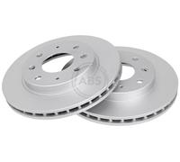ABS 17669 Front Brake Discs Pair 256mm Vented Fits Hyundai Kia Mitsubishi Joice