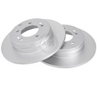ABS 17678 Rear Brake Discs Pair 284mm Solid Fits Hyundai Grandeur Sonata
