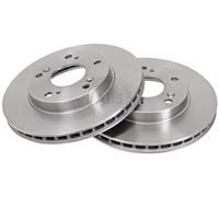 ABS 17689 Front Brake Discs Pair 260mm Vented Fits Honda Civic Cr-V