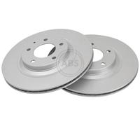 ABS 17696 Rear Brake Discs Pair 302mm Vented Fits Mazda Rx-8 F15126251